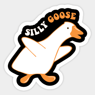 silly goose weird walking Sticker